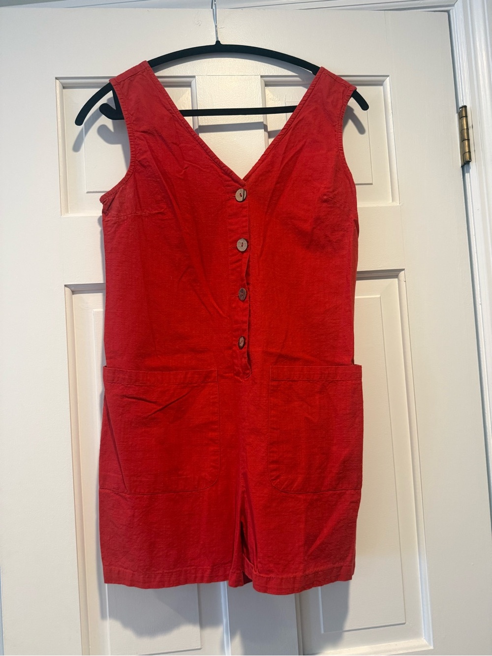 RD Style Red Sleeveless Romper